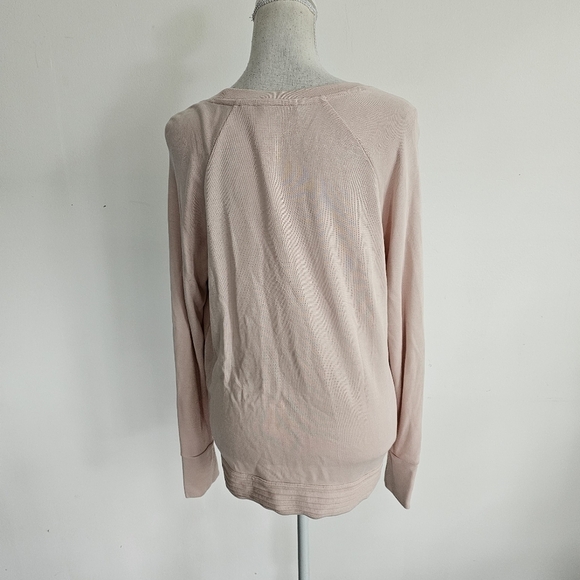 Athleta Serenity Blush Pink Criss Cross Sweatshirt - Picture 5 of 8